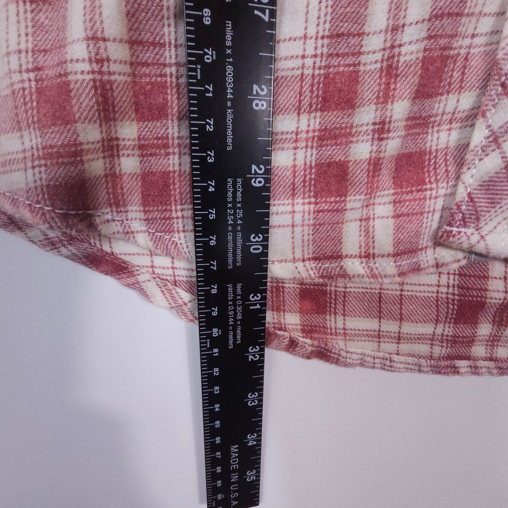Vintage BKE Flannel Shirt Mens XL Red Plaid Pearl Snap Western Streetwear - Picture 10 of 11